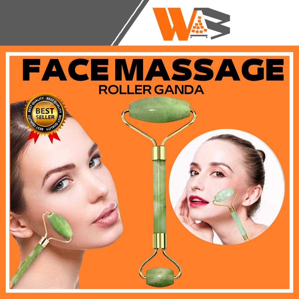 COD Jade Roller Pijat Muka Tirus Facial Face Massage / Roller Wajah / Roller Wajah Agar Tirus / Pelangsing Wajah