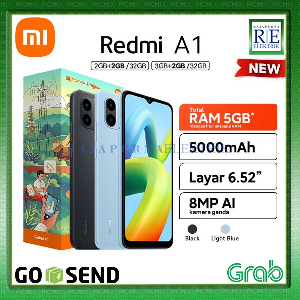 Xiaomi Redmi A1 2/32GB - 3/32GB Garansi Resmi Xiaomi ORIGINAL