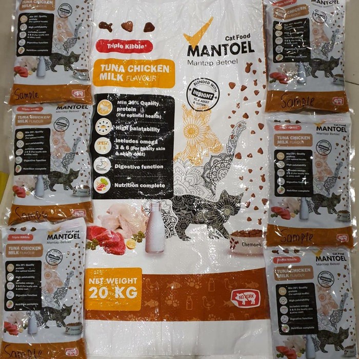 Mantoel Cat Food 1kg - Mantoel Makanan Kering Kucing Kemasan 1kg
