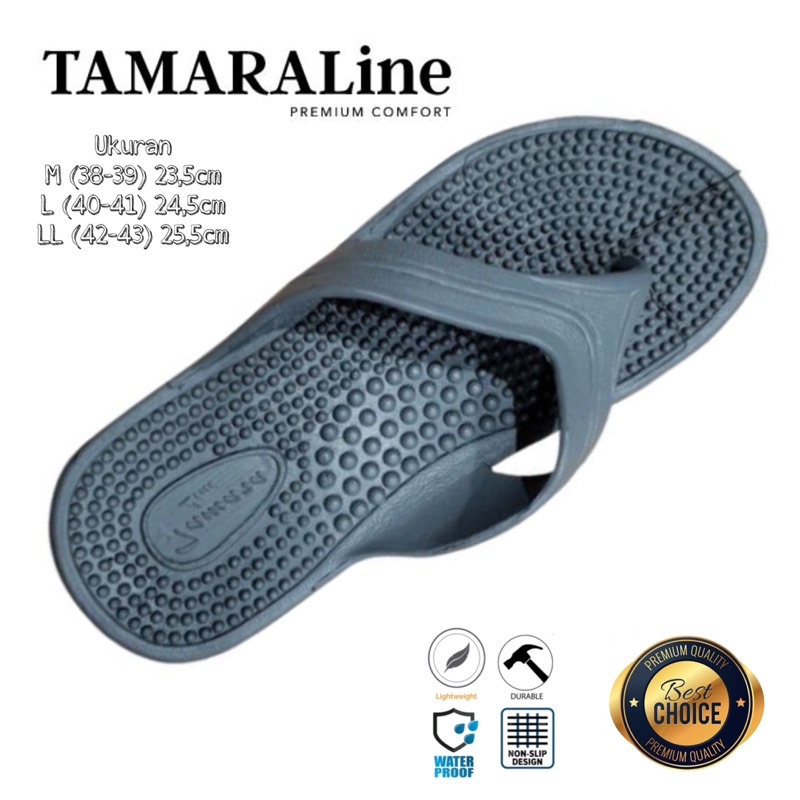 Sandal Jepit Rematik Kesehatan Karet Pria Wanita Unisex Dewasa / Remaja - TAMARALINE 136 / Bahan Premium Lentur Empuk Ringan Kuat Anti Slip Anti Air / Model Sandal Casual Santai Rumah Hotel Outdoor Kamar Mandi Murah Original