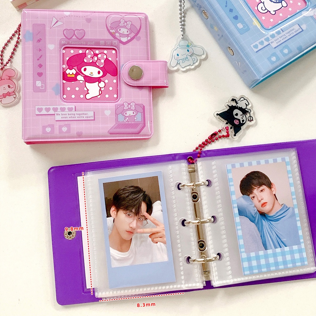 Album Foto Sanrio Series 3inch/Frame/tempat Kartu/Liontin KT Kucing Puding Anjing Kuromi Melody Pacha Dog Cinnamon