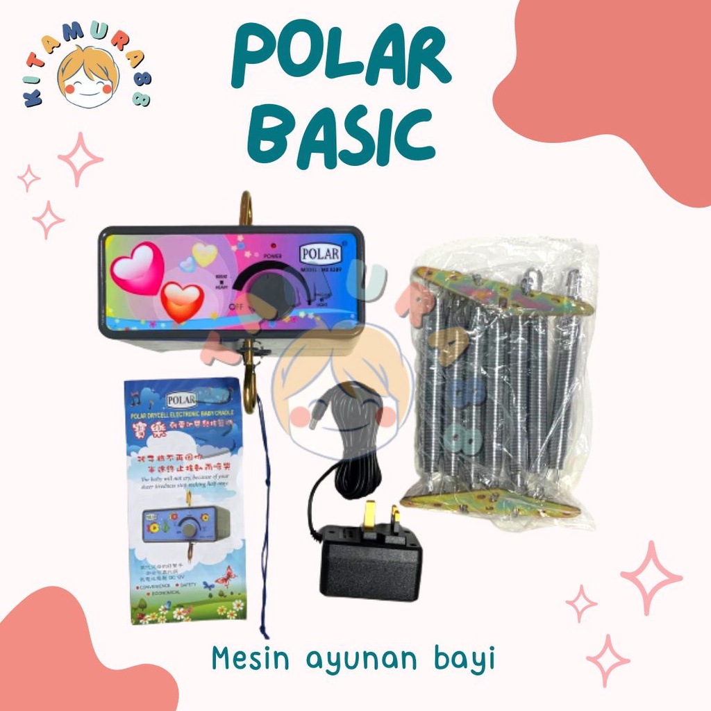 Mesin Ayunan Bayi POLAR LOVE perlengkapan tidur bayi type POLAR BASIC