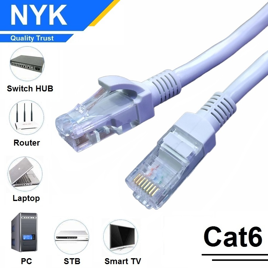 NYK Kabel Lan UTP Cat6E 20m Internet Ethernet Cable