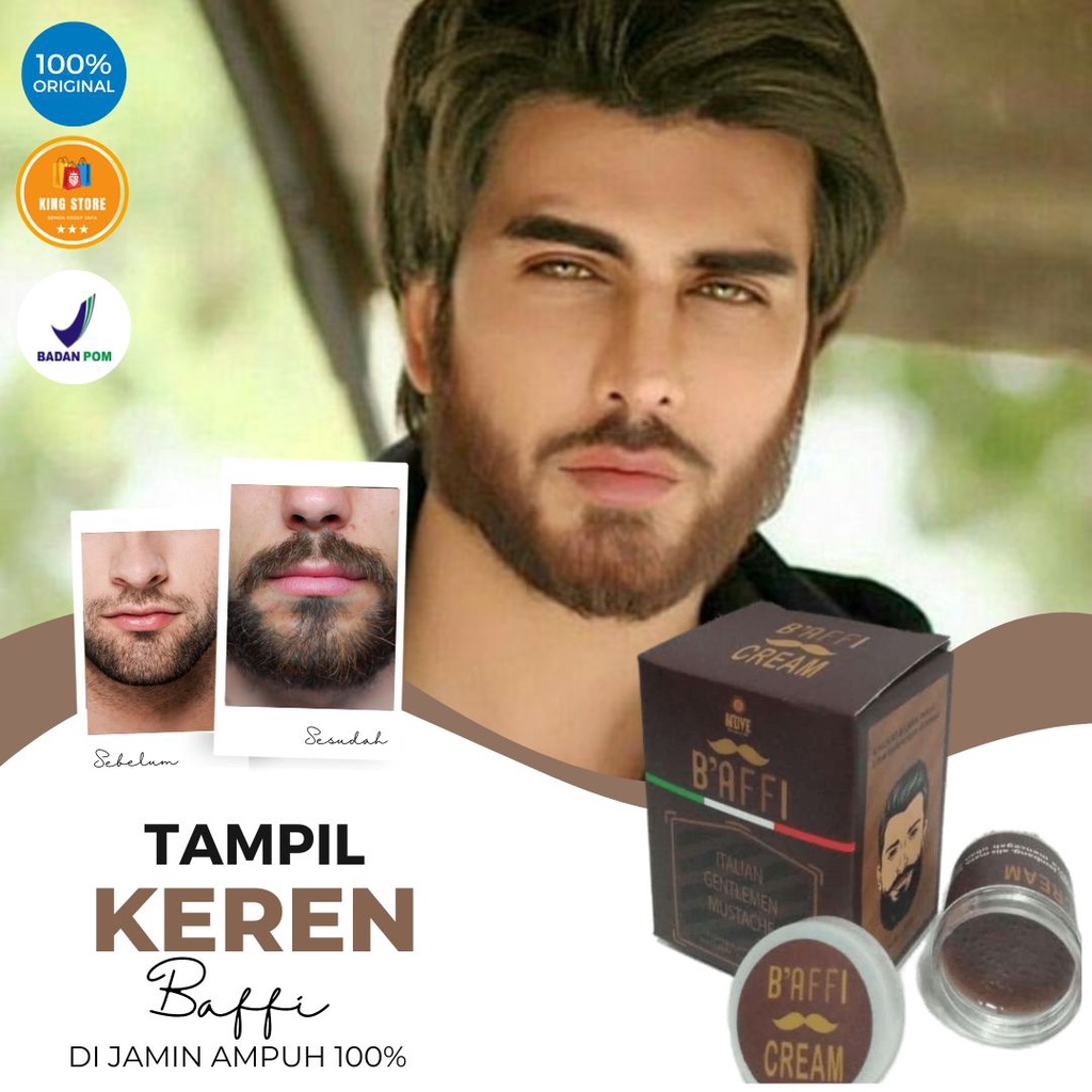 Baffi Cream Original Bpom Penumbuh Kumis Brewok Alis Dan Bulu Mata Cepat Vitamin Penumbuh Rambut  Bo