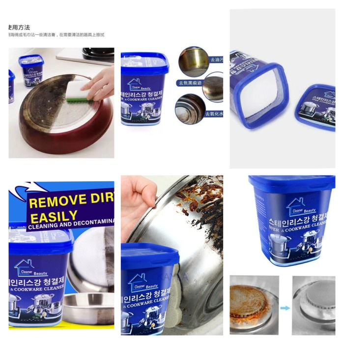 Krim Pembersih Kerak Noda Panci Wajan Dapur Korean Cookware Cleaner