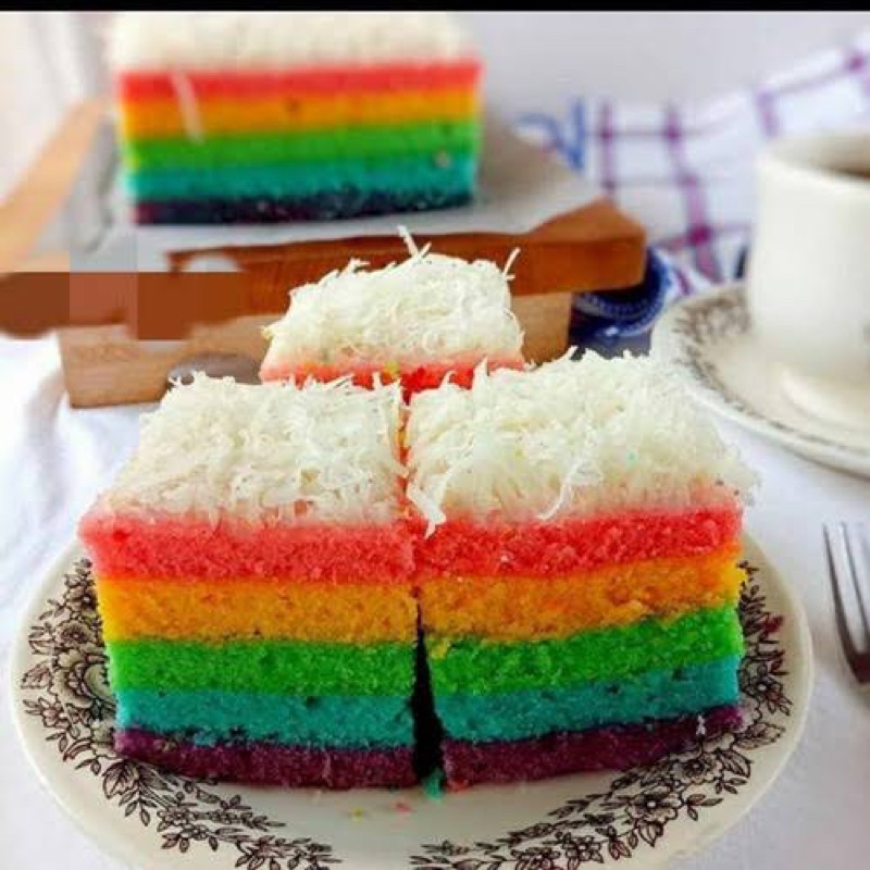 

kue rainbow cake/Bolu pelangi