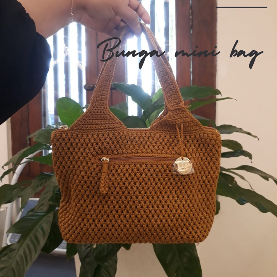 TAS RAJUT DOWA ORIGINAL BUNGA MINI BAG