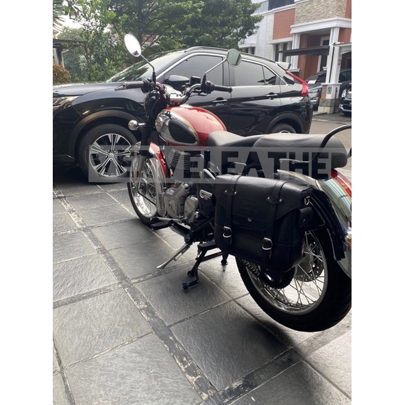 royal enfield 350 , royal enfield , sidebag royal enfield , tas motor kulit