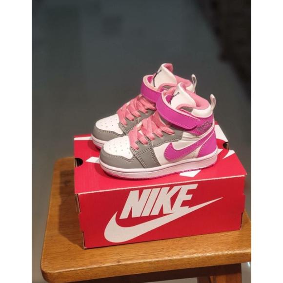 Recomend Sepatu Anak Balita Cewek Perempuan Mulai 1 Tahun Nike Jordan Kids Sneakers Boots Anak Abu P