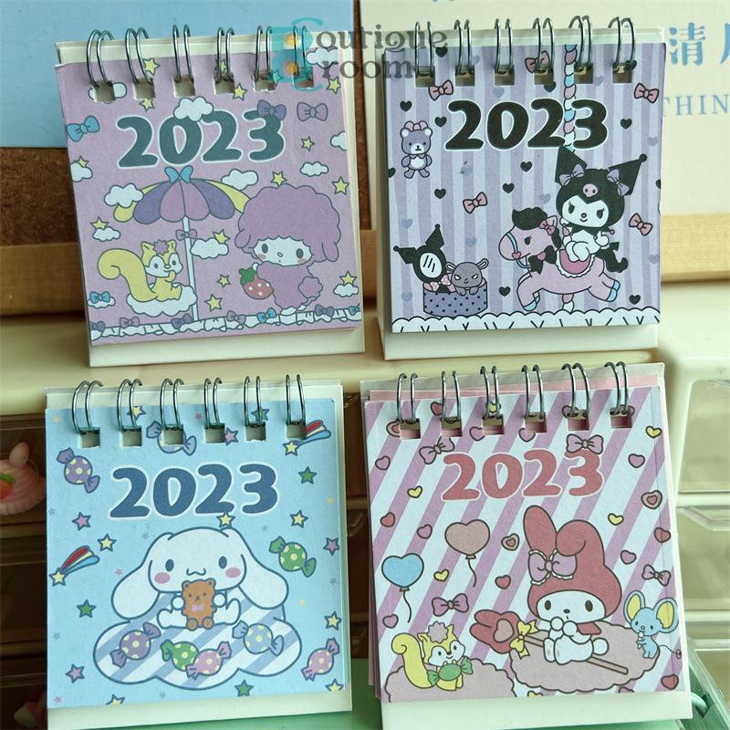 

Ready✨Kalender Meja Mini 2023 Lucu Vertikal Anjing Kuromi Cinnamoroll Kalender KecilBER