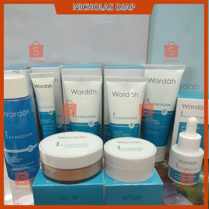 Wardah Acnederm Series - 8 in 1 Paket Lengkap Jerawat + NEW Serum
