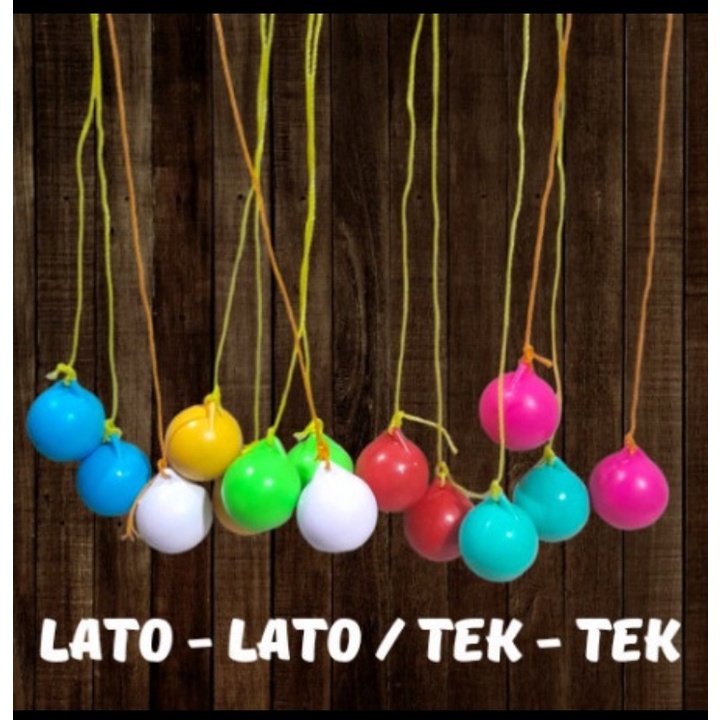 Promo Mainan Anak 1 Set Lato Lato Warna Dengan Tali Dan Pegangan