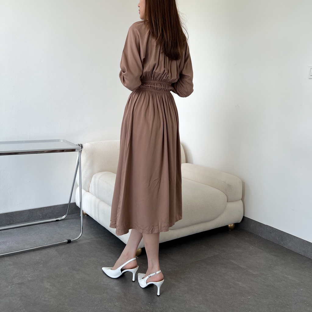 Beige Studio - Luna Dress / Dress Midi Casual Wanita