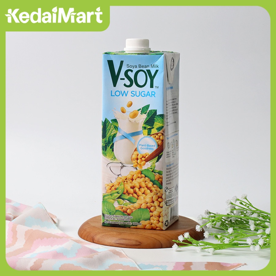 V-Soy Soya Bean Milk Low Sugar 1000 Ml