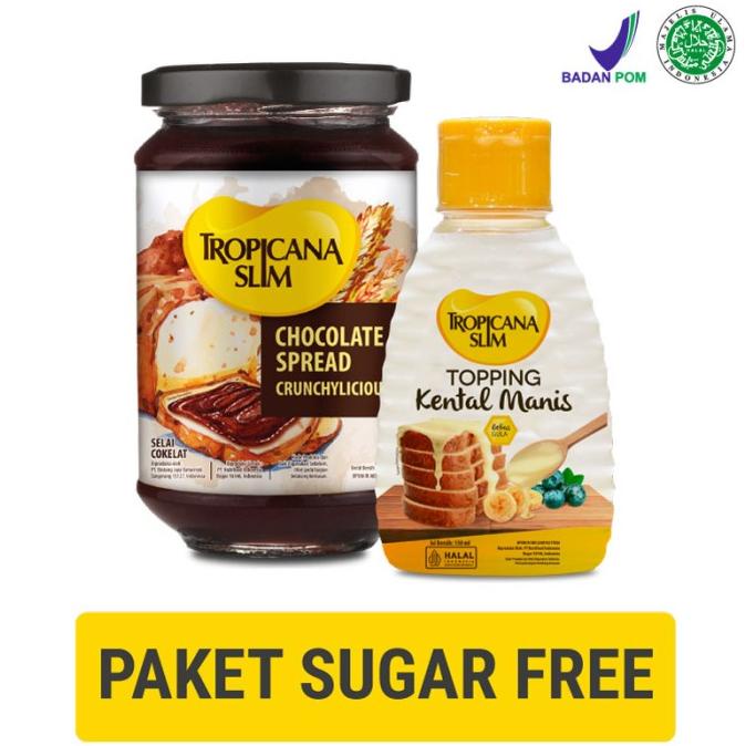 

Tropicana Slim Chocolate Spread 300gr + Topping Kental Manis 150ml