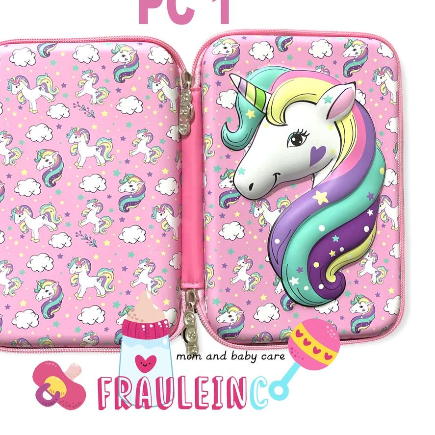 

Terbaru - *FRAULEINCO* Pencil Case / kotak pensil EMBOSS 6D Unicorn, Lol, Frozen, Batman, Spiderman ダ