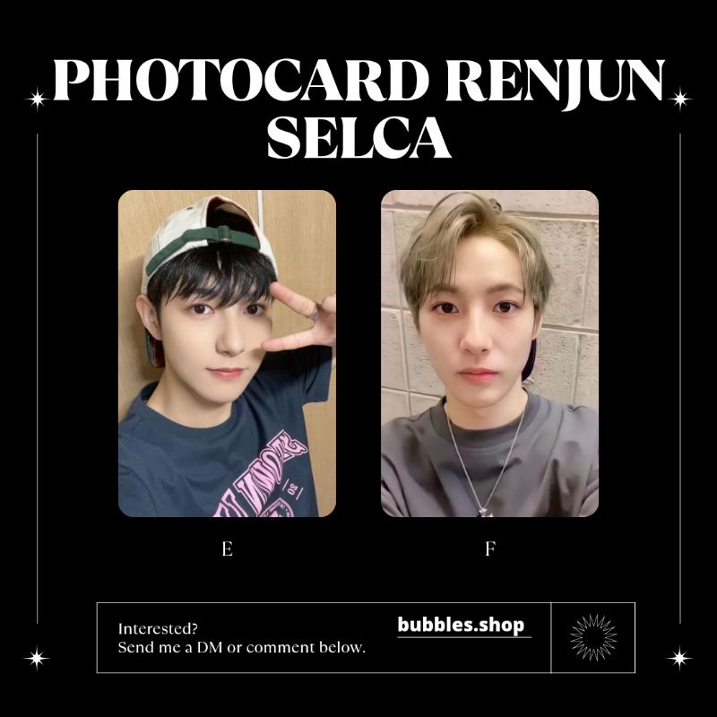 PHOTOCARD UNOFFICIAL RENJUN NCT SELCA