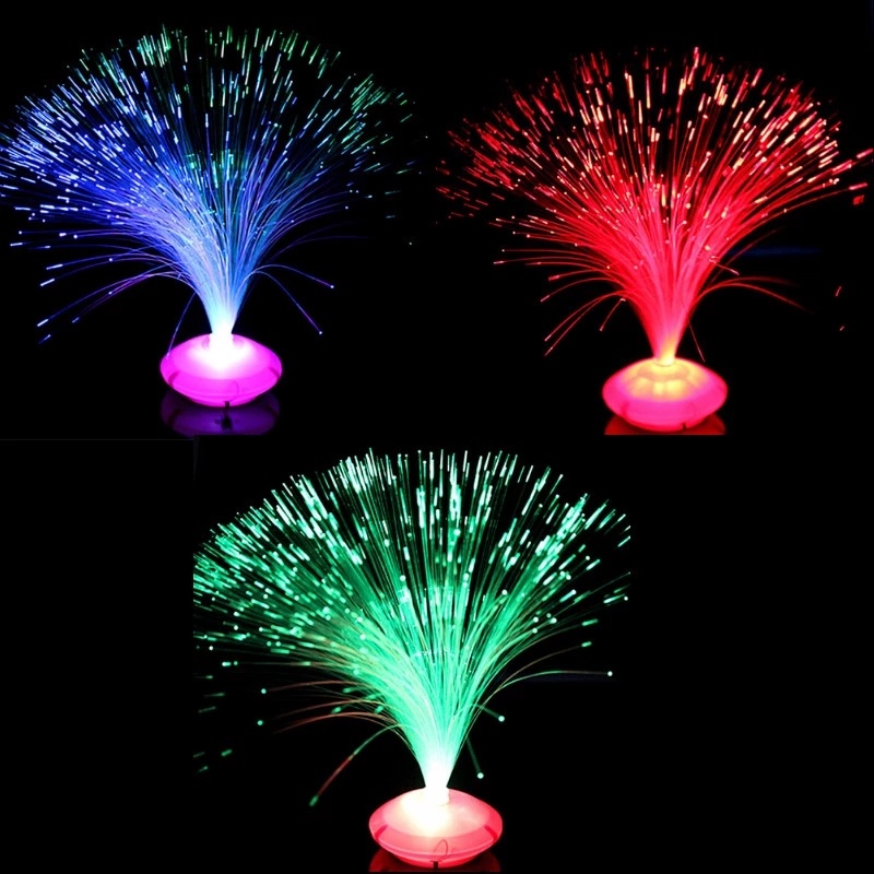 Lampu Malam LED Fiber Optik Berubah Warna Romantis Cantik Lampu Tidur/Lampu Malam Kecil Pesta Natal Dekorasi Rumah