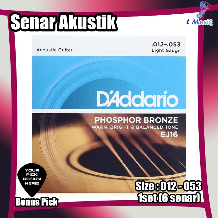 EJ series ORIGINAL SENAR GITAR D ADDARIO AKUSTIK BRONZE-ACOUSTIC GUITAR STRINGS