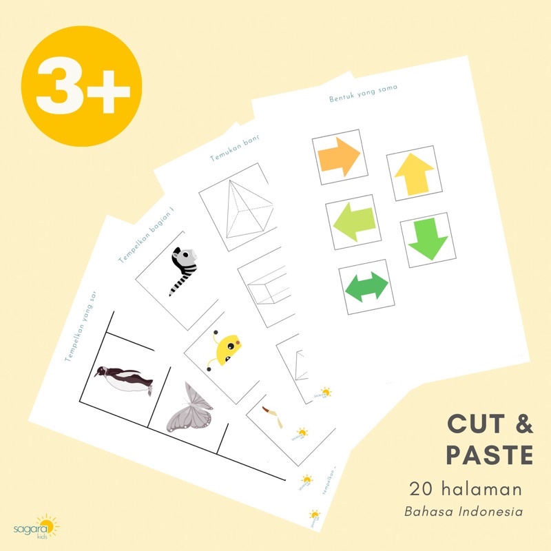 

Cut & Paste Kertas Bergambar 20 Halaman + Gunting & Lem