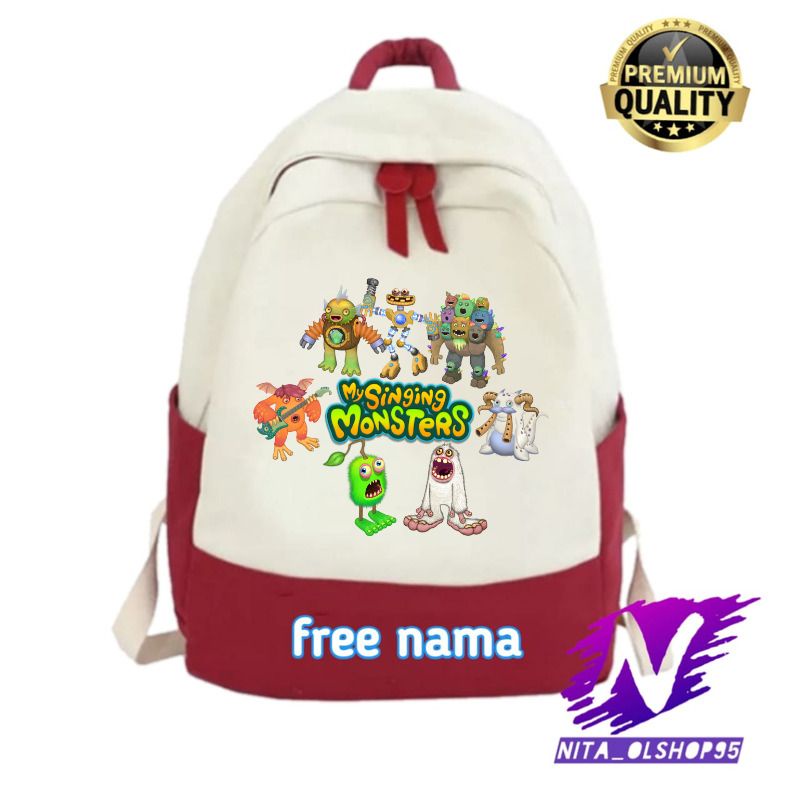 tas ransel anak sekolah SD MY SINGING MONSTERS