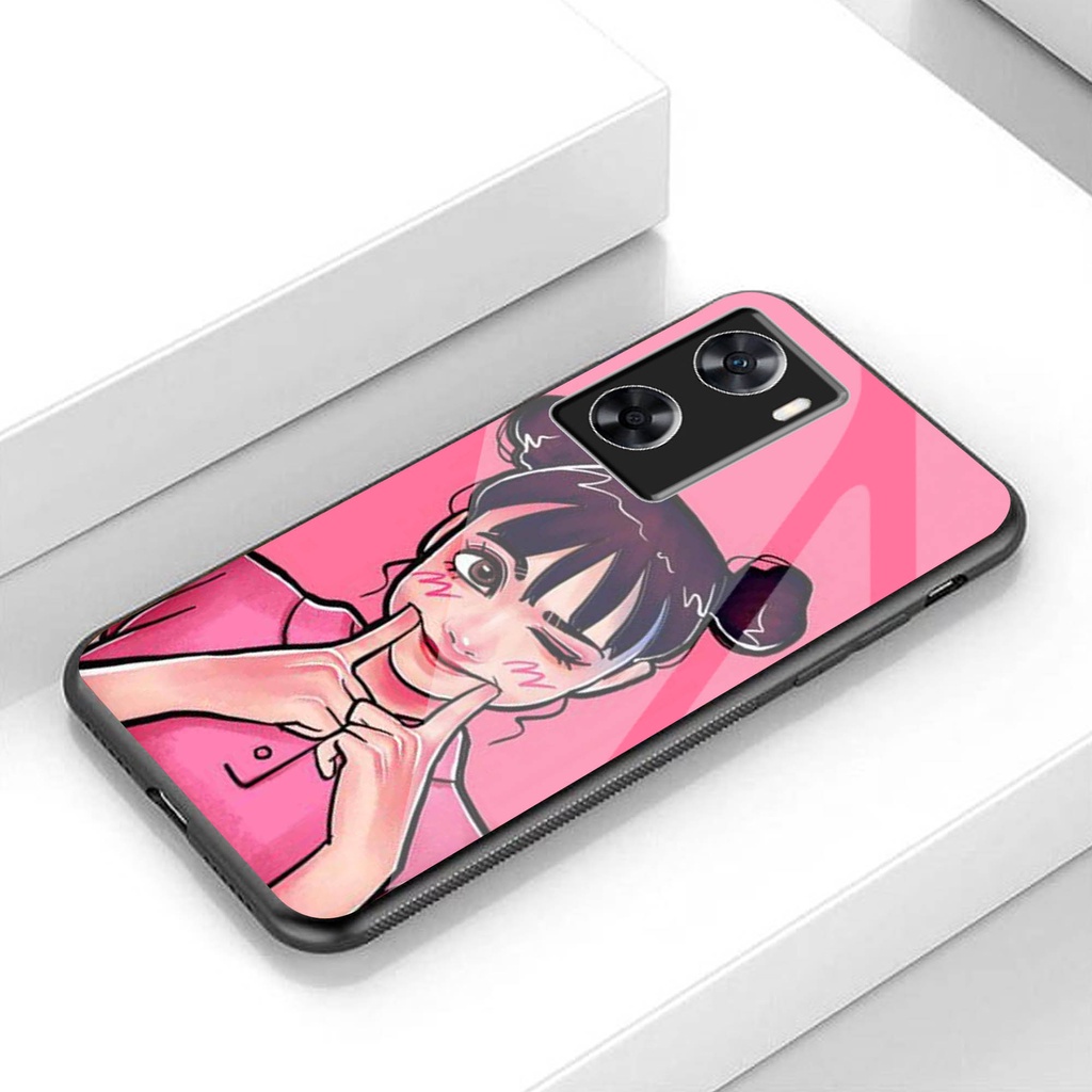 (Q10) Softcase Oppo A77s A57 2022 - Softcase Kaca Oppo A77s A57 2022 - Case Aesthetic Oppo A77s A57 