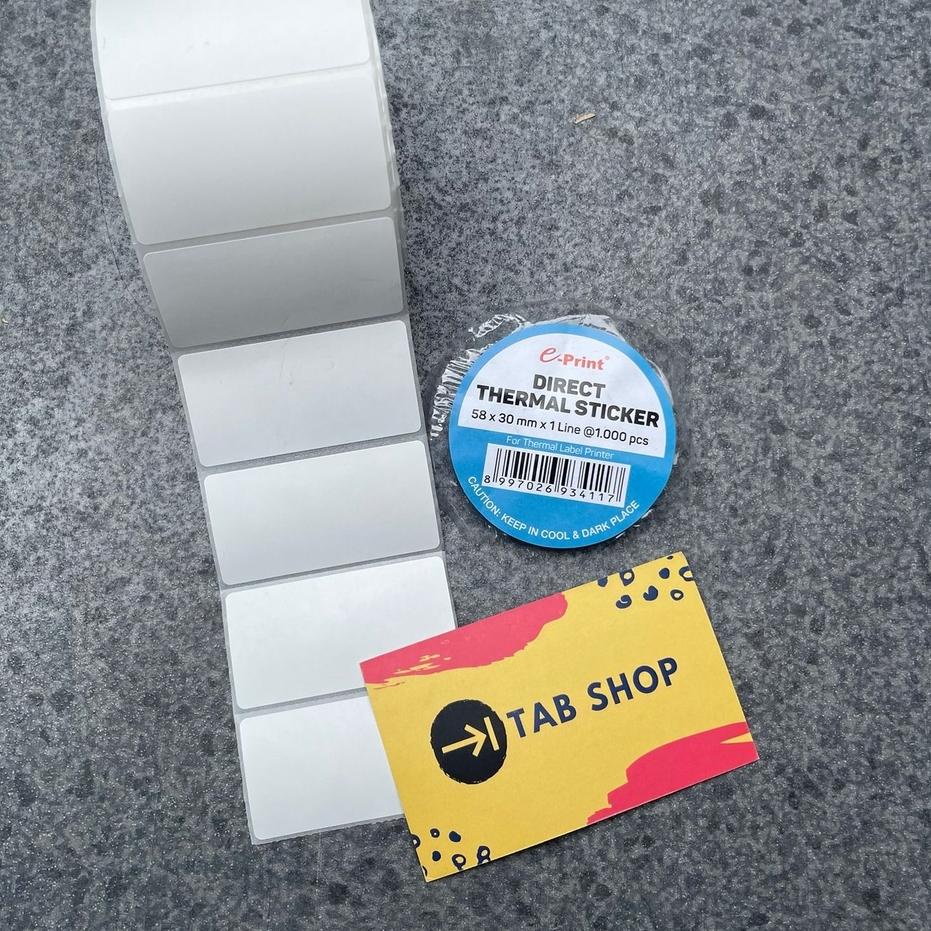 

Langsung Kirim e-Print Direct Thermal Sticker Label Bare 58 x 30 mm 1000 PCS$