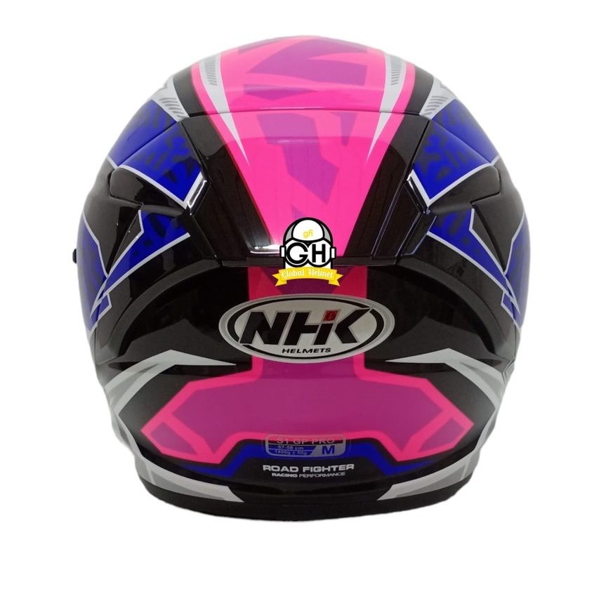 NHK HELM S1 GP PRO AZMAN #2 BLACK PINK GPPRO DOUBLE VISOR