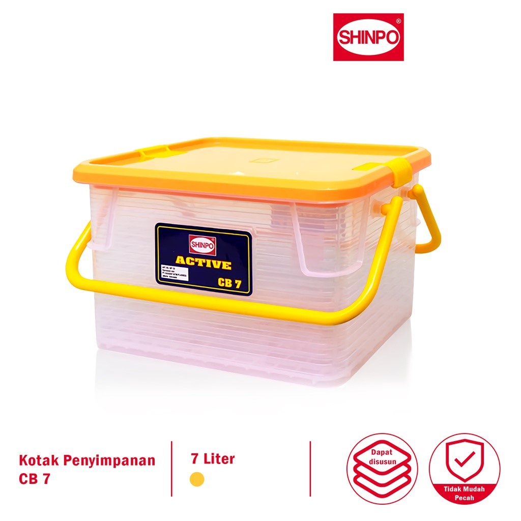 SHINPO CB 7 - Kotak Penyimpanan Kontainer Plastik 7 L Active Container Box Lock Pengunci Seal n Vacuum Vakum SPO-SIP-131-CB7- Kotak makan / Toples  / Box Makanan