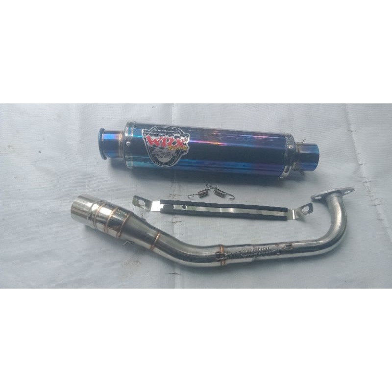 Knalpot racing WRX blu pnp NMAX OLD. NMAX NEW. AEROX. VARIO. MIO. BEAT. DLL