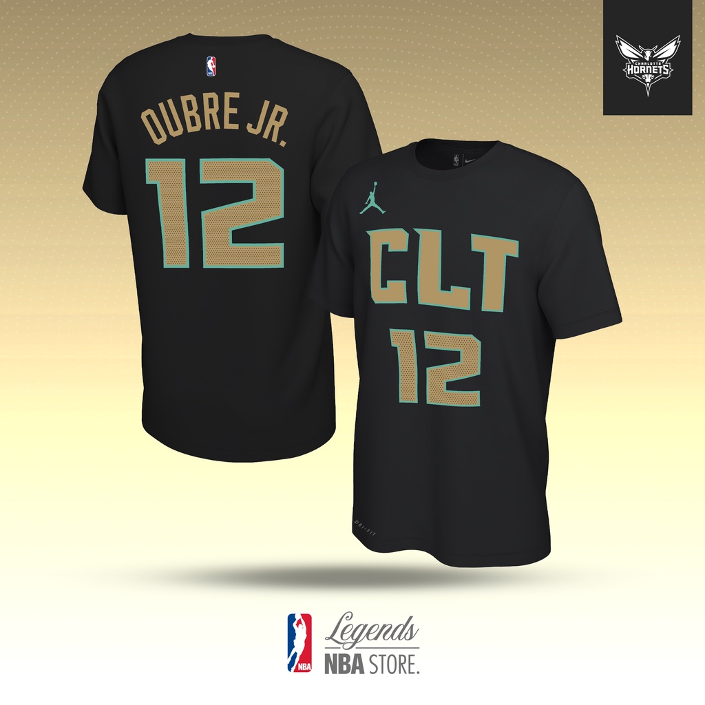 Baju Basket Pria Wanita NBA T shirt basket Kaos Hornets Charlotte No 12 Oubre.Jr City 2023 Kaos NBA 