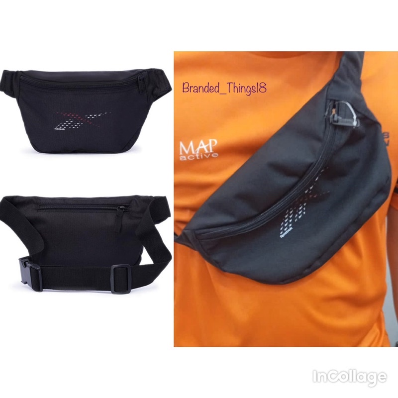 Reebok Waist Bag Unisex Tas Pinggang Original Asli Sport Station Tas Lari Olahraga