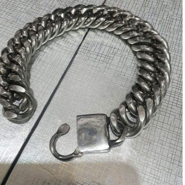 GELANG RANTAI PRIA JUMBO STAINLESS/GELANG BIKER/GELANG JUMBO {WWR.10De22ᴾ}