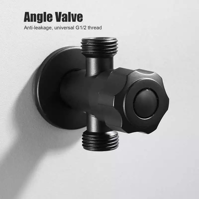 Stop Kran Shower single Minimalis HITAM Keran Air bulat - double cabang Jetshower stainless handshower valve kloset black closet