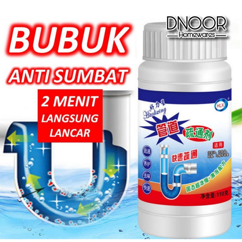 Obat Bubuk Anti Sumbat Saluran Air, Wastafel, Toilet Tersumbat