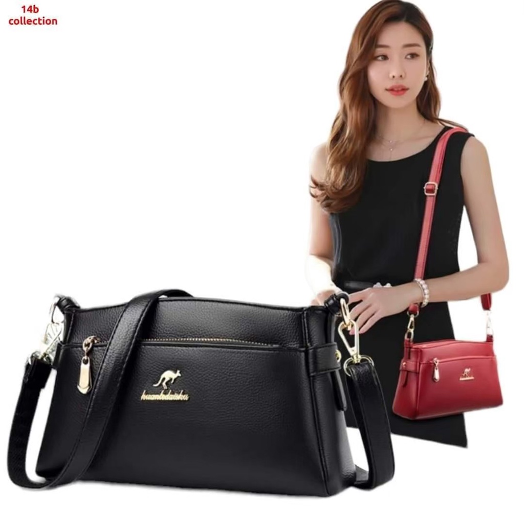 Tas Mini Wanita Pu Leather Kulit Sintetis Tas Selempang Bahu