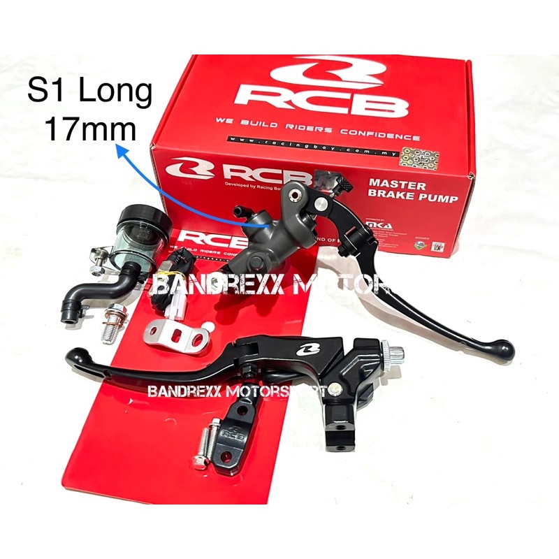 Master Rem RCB S1-17mm Long Lever+Handle Kopling/Tromol RCB S1