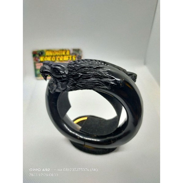 AKAR BAHAR HITAM UKIR DRAGON VS LION JUMBO BERKUALITAS SUPER