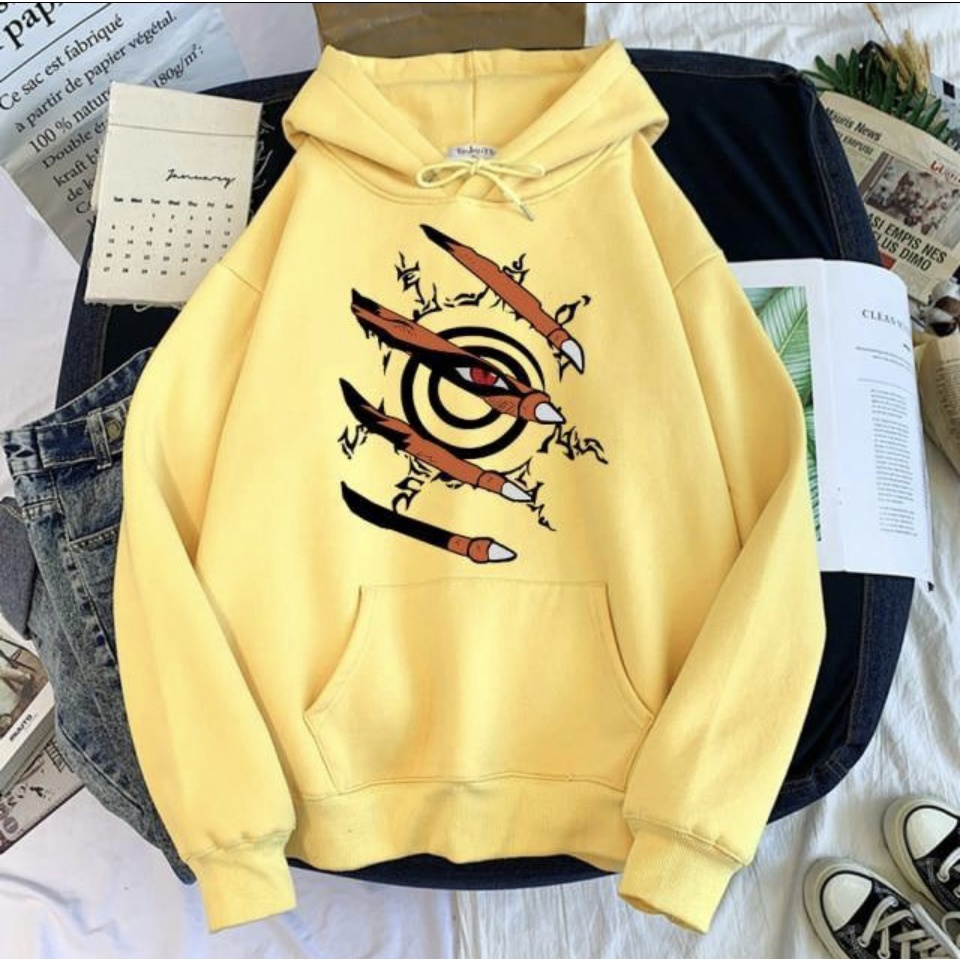 KURAMA anime Jumper Hoodie II  Sweater Hoodie Trendy II Sweter Oblong Topi Sz M - XL ( Pria &amp; Wanita / Anak &amp; Dewasa )