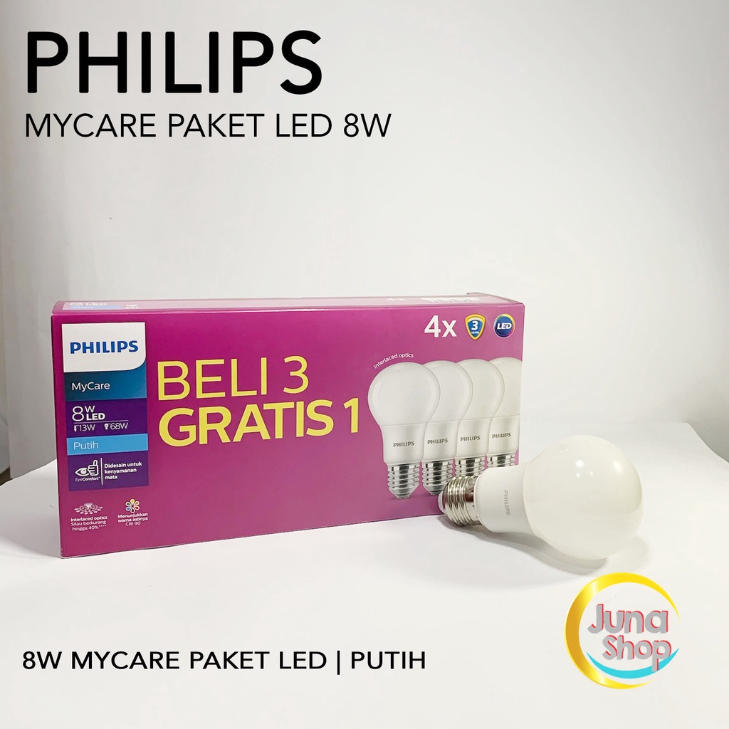 Jual Lampu Philips Multipack Mycare Ledbulb W Putih Shopee Indonesia