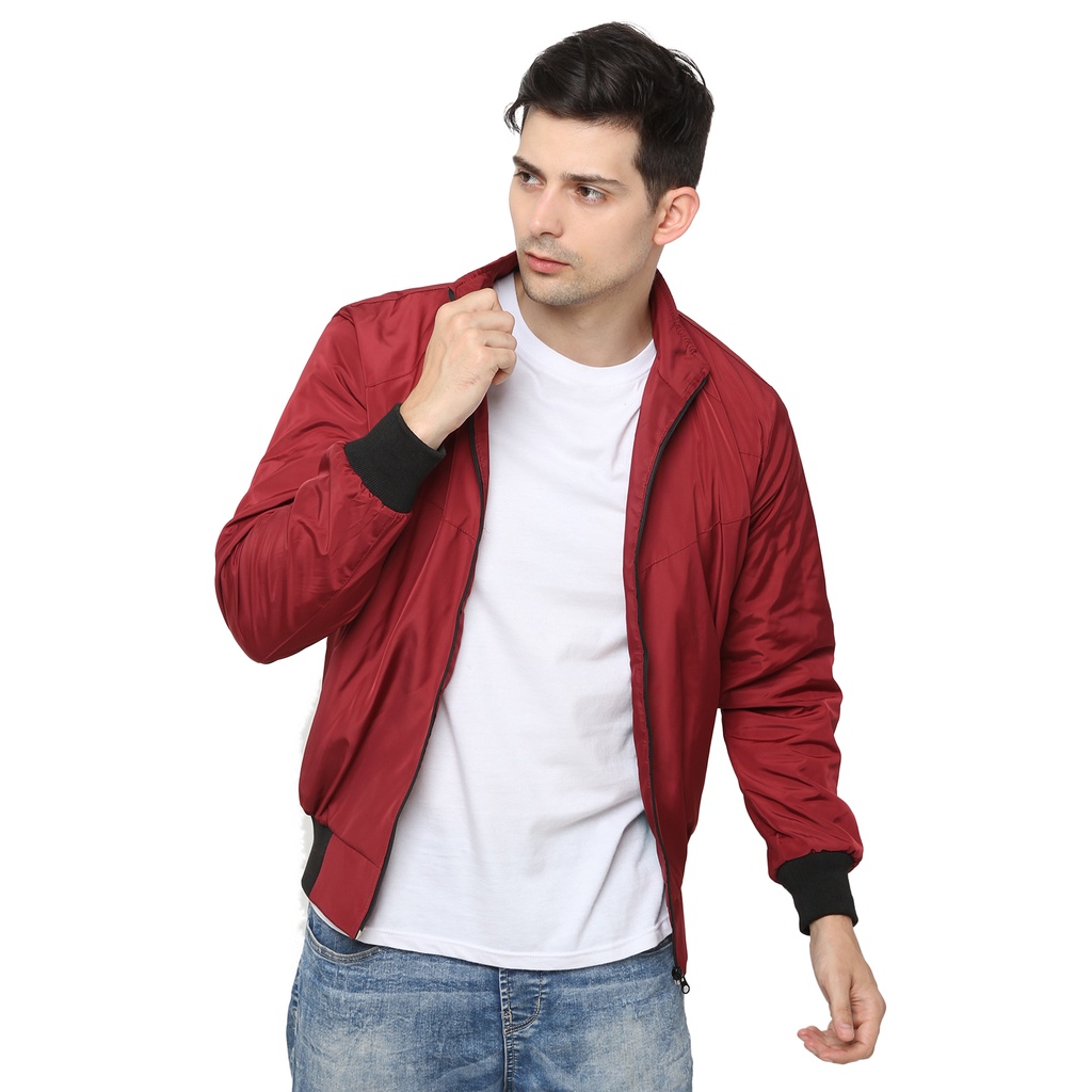 Jaket Parasut Gaul Parasut Abu Tua – Abu Muda – JAK 2102