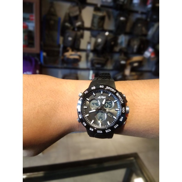 JAM TANGAN DIGITAL ANALOG REI SENTANI | JAM TANGAN PRIA DUAL TIME REI  SENTANI