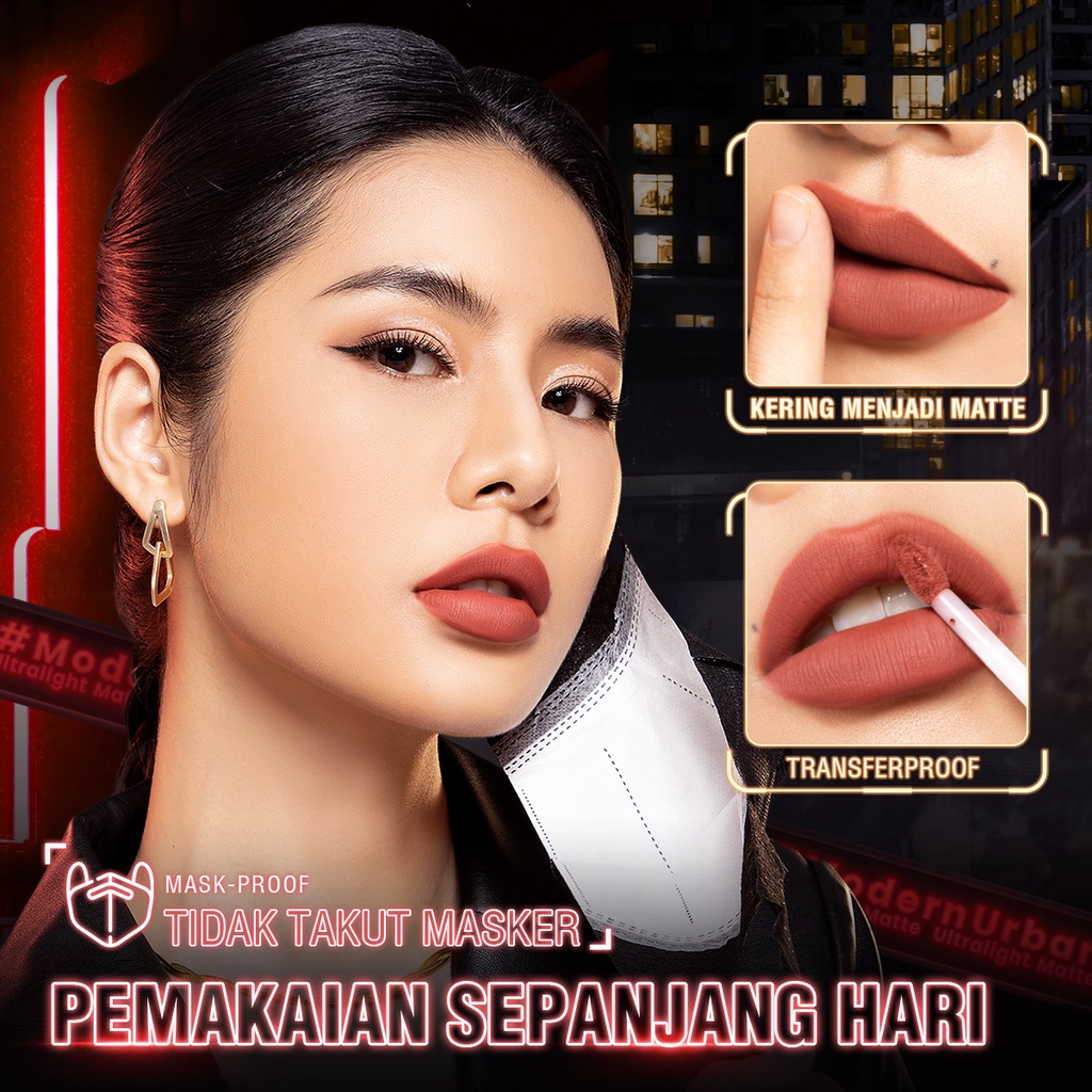 ★ BB ★ FOCALLURE Creamy Matte Liquid Lip Stain - Matte Liquid Lipstik Tahan Lama Pigmentasi Tinggi #ModernUrban | FA 425