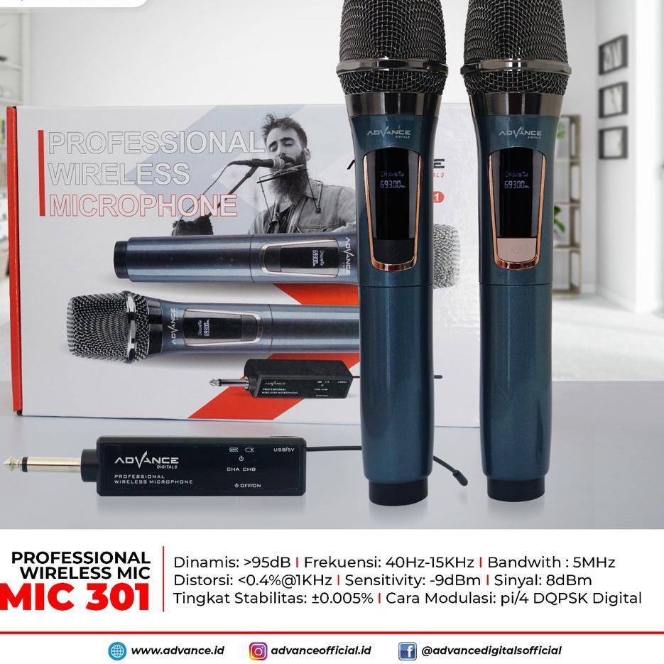 Harga Termuraah Mic Wireless 301 Advance / Mic Double Wireless / CK5022