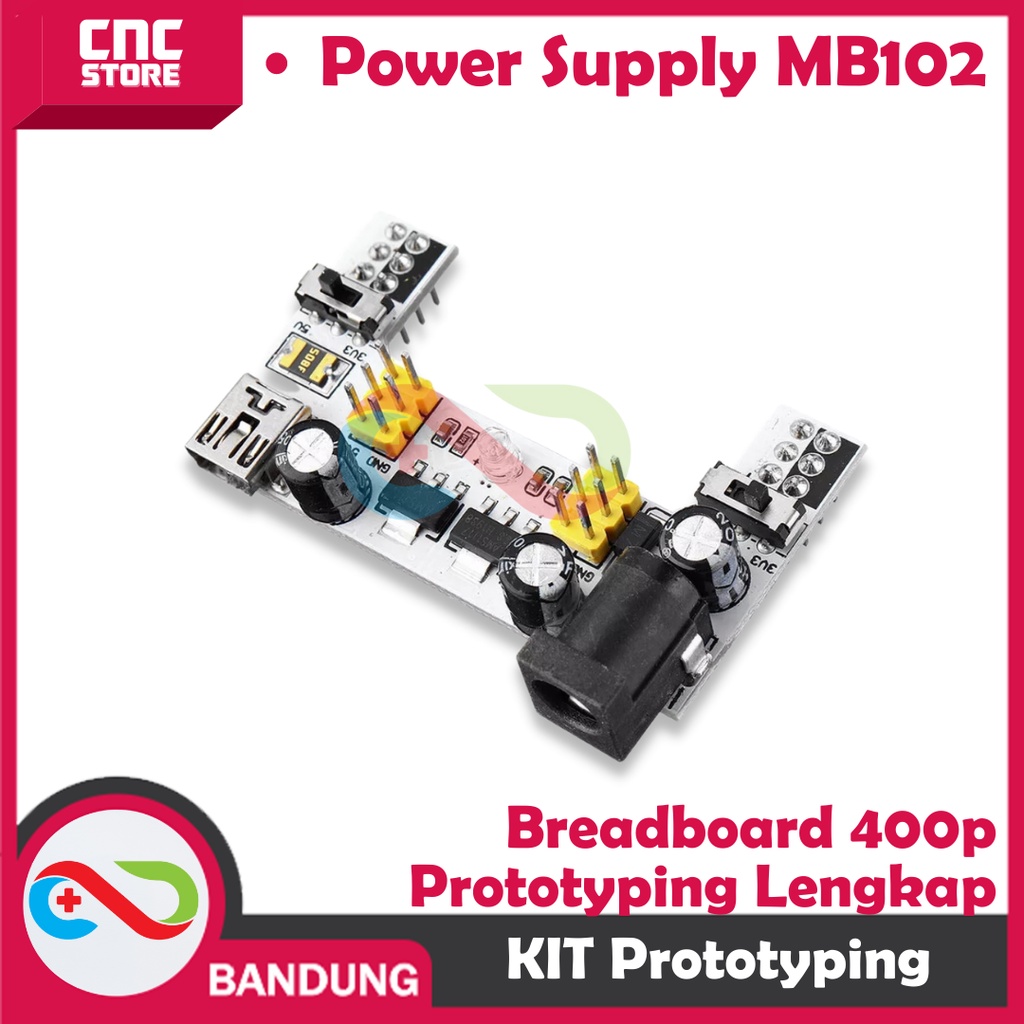 PAKET LENGKAP BREADBOARD KIT PROTOTYPING MB102 400P