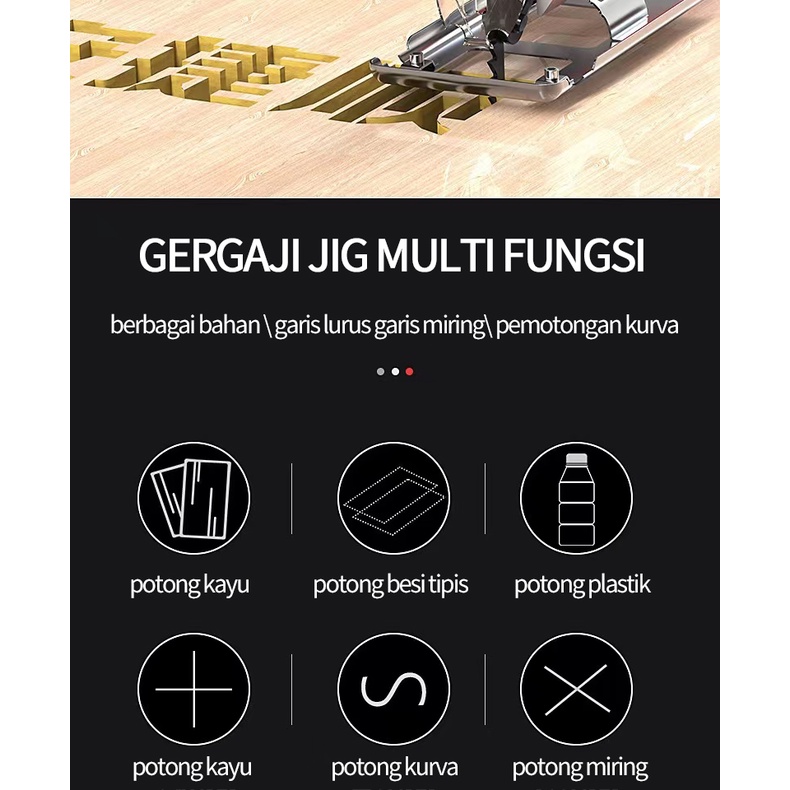 Mesin Jigsaw Gergaji Triplek Potong Kayu Listrik Jig Saw Mesin Potong