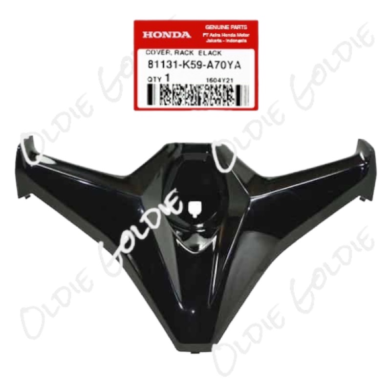 81131-K59-A70YA Cover Rack Vario 125 150 LED 2018 - 2021 Hitam Glossy AHM 81131K59A70YA