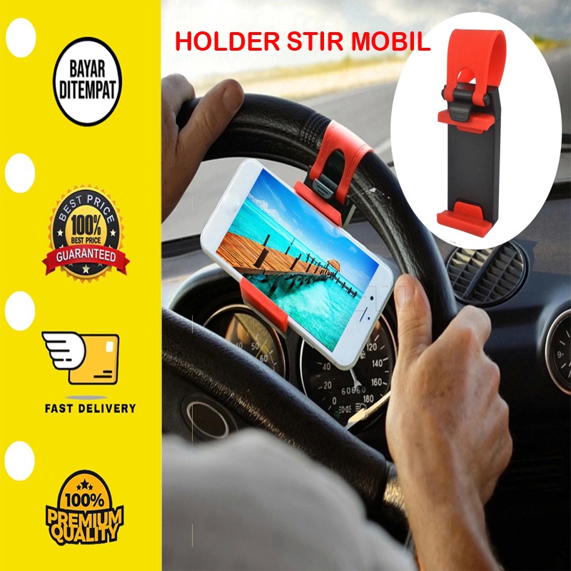 [BISA COD] Holder Stir Holder Hp Di Stir Mobil Mini Dudukan Ponsel Penyangga Ponsel Dukungan Universal Dudukan Braket