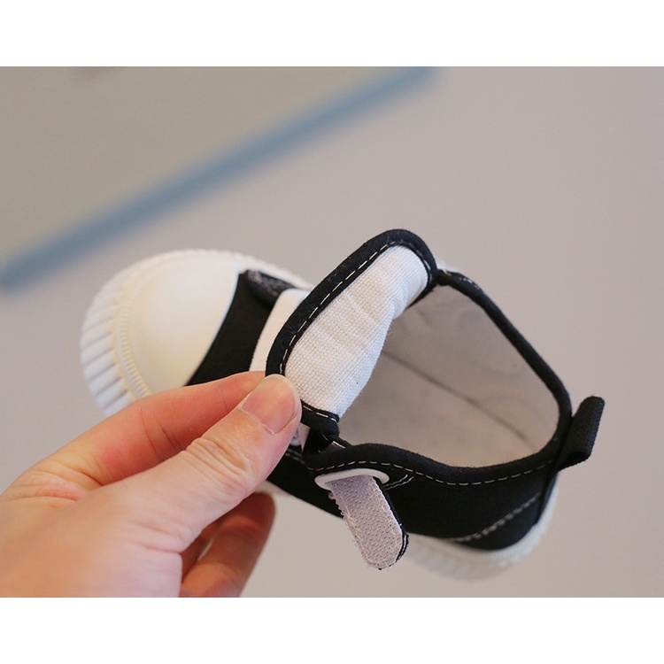 HNK Sepatu Fashion Anak Laki-laki Perempuan Hitam Abu Polos | SEPATU CANV*S STAR