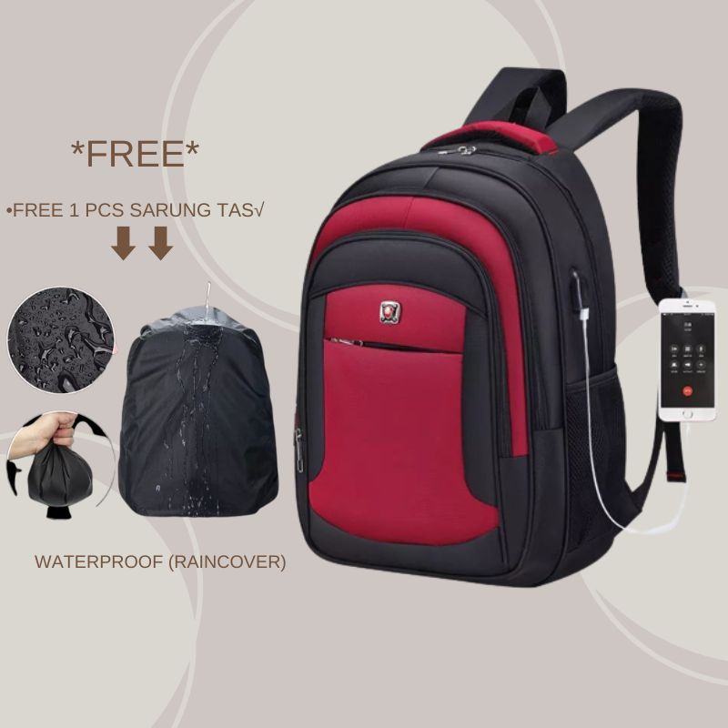 Tas Ransel Pria Remaja Laki-laki Kualitas Tinggi Tas Pelajar Sekolah Tas Laptop Tas Kapasitas Besar